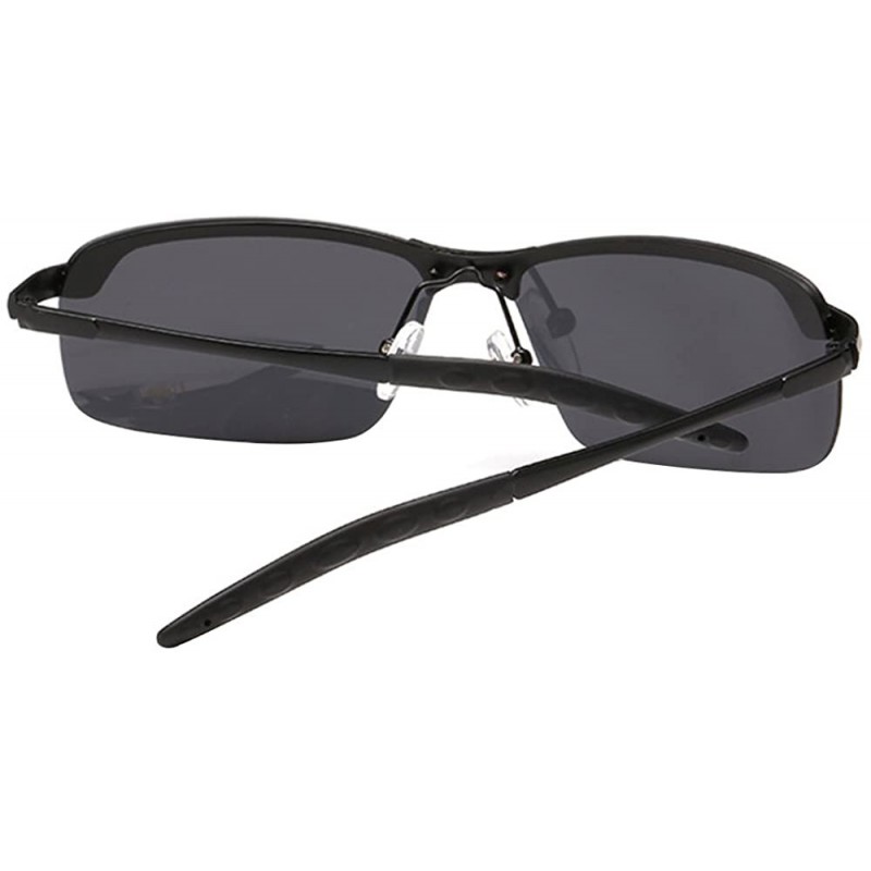 Sport Men's Sports Style Polarized Sunglasses Driving Outdoor Sports Sunglasses Metal Frame - CJ17Z357R37 $8.84