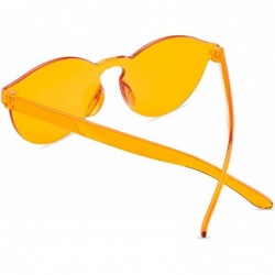 Rimless One Piece Rimless Sunglasses Transparent Candy Color Tinted Eyewear - C118RXL7HYI $17.66