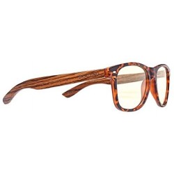 Round Bamboo Wood Sunglasses with Polarized Lens Sunglasses Wood Sunglasses For Men SD6410 - Transparent 1 - CC1882HDRD2 $12.57