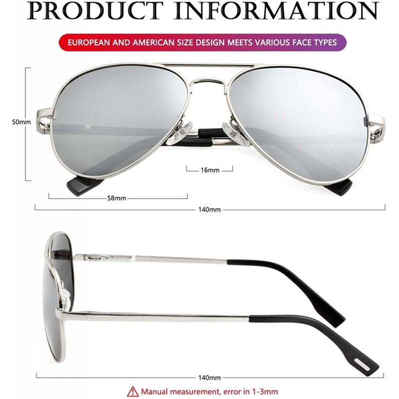Polarized Aviator Sunglasses for Men Women Vintage Round Metal Sun