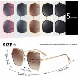 Goggle Women Oversized Gradient Lens Polarized Sunglasses Square Fashion Sun glasses Female Goggle Ladies UV400 - CU199QDK7YT...