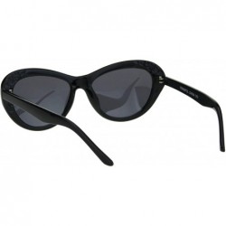 Butterfly Womens Polarized Designer Fashion Plastic Butterfly Light Weight Sunglasses - All Black - CB18H6RDGG4 $8.68