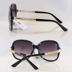 Butterfly Rhinestone Pearl Metal Iced-Out Jewel Temple Butterfly Sunglasses A220 - Blue Camo/ Purple Gr - CW18H9S5G3N $16.55