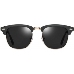 Semi-rimless Unisex HD TAC Polarized Aluminum Sunglasses Vintage Sun Glasses UV400 Protection For Men/Women - H - CX198O9TNO9...