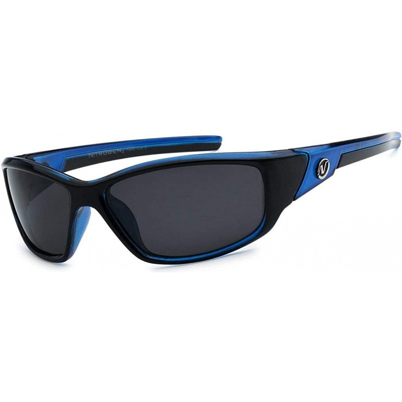 Nitrogen Polarized Mens Anti Glare Fishing Cycling Driving Sport Sunglasses  - Transparent Blue - CL18X6AOKZO