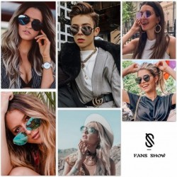 Oversized Oversized Aviator Sunglasses Mirrored Flat Lens for Men Women UV400 SJ1083 - C5 Black Frame/Gradient Grey Lens - CM...