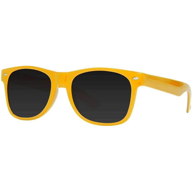 Square Horn-Rimmed Tint Sunglasses - Yellow - CK12O9ZOI0M $7.81