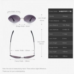 Oval DESIGN Women Rimless Oval Sunglasses Gradient Lens UV400 Protection C02 Blue - C06 Red - CX18YNDE2KI $16.61