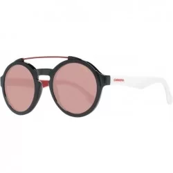 Round Men's CA1002/S Round Sunglasses- Black White/Burgundy- 51 mm - C012O475WM7 $76.61