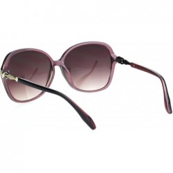 Butterfly Womens Rhinestone Jewelry Hinge Plastic Butterfly Sunglasses - Black Pink Burgundy Smoke - CJ18OQW8QZN $15.39