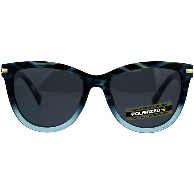 Butterfly Polarized Lens Sunglasses Womens Classic Butterfly Frame UV 400 - Blue - CF18E7HMDC5 $10.77