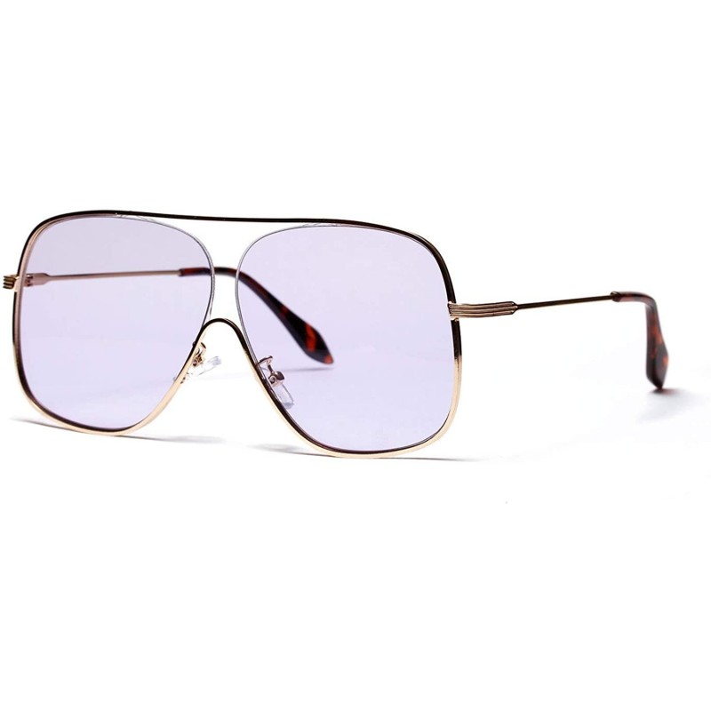 Square Sunglasses Designer Glasses Gradient Feminino - Purple - C518ASTQ5X4 $12.82
