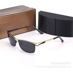 Rectangular Ultra Lightweight Rectangular Polarized Sunglasses 100% UV protection - Gold - CA18NM78ZWO $19.69