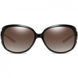 Oversized Polarized HD TAC Sunglasses for Women Ladies Vintage Retro Round Mirrored Lens UV400 Protection - C - CF198NXOQ08 $...
