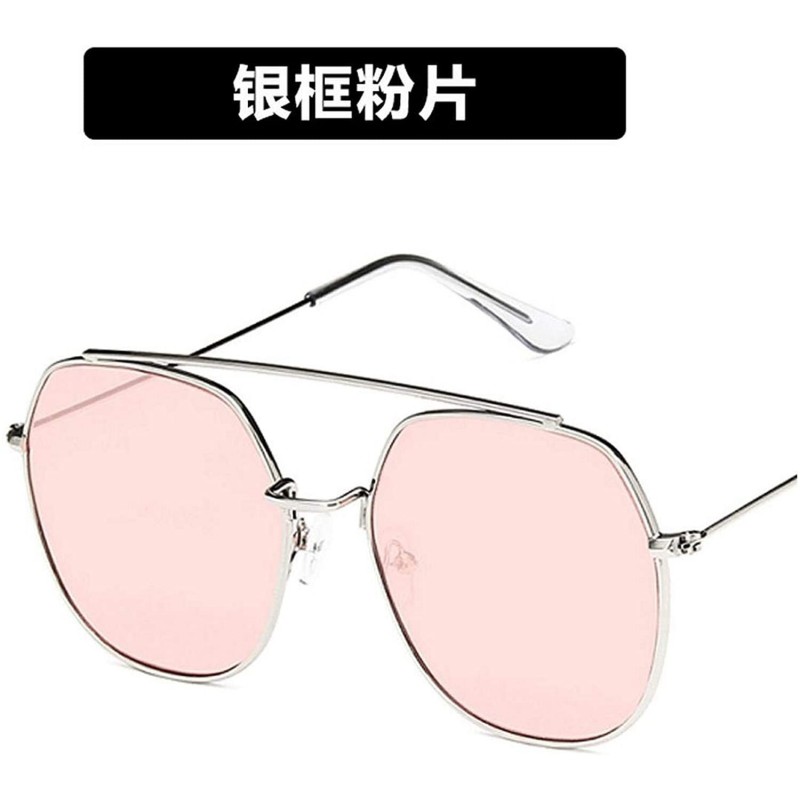 Rimless Women Sunglasses Retro Big Luxury Mirror Round Sun Glasses Metal Frame Vintage Oversized - 1 - CX198ZTOUNK $35.20