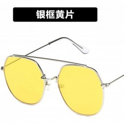 Rimless Women Sunglasses Retro Big Luxury Mirror Round Sun Glasses Metal Frame Vintage Oversized - 1 - CX198ZTOUNK $35.20