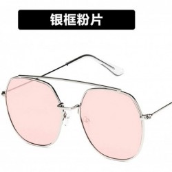 Rimless Women Sunglasses Retro Big Luxury Mirror Round Sun Glasses Metal Frame Vintage Oversized - 1 - CX198ZTOUNK $35.20