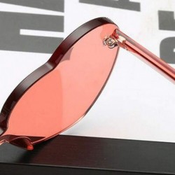 Sport Love Heart Shaped Sunglasses Women PC Frame Resin Lens Sunglasses UV400 Sunglass - Army Green - CT190N36EY2 $11.14