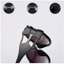 Oversized Ladies Sunglasses Round Hollow Thick Big Frame Fashion Sun Glasses Women Gift - White With Black - CO18L3RO4YQ $12.26