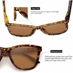 Oversized Polarized Sunglasses for Women Men Classic Retro Designer Style - Tortoise Shell - CD190MY0HSD $11.68