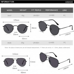 Oversized Large Metal Aviator Sunglasses/Small Round Metal Sunglasses for Men Women UV400 - C718ULMOD6I $10.24