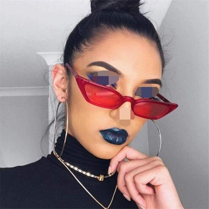 Fashion Hot Cat Eye Small Frame Sunglasses Female Women Trendy Summer  Eyewear New Brand Designer Cool UV400 Shades for Ladies