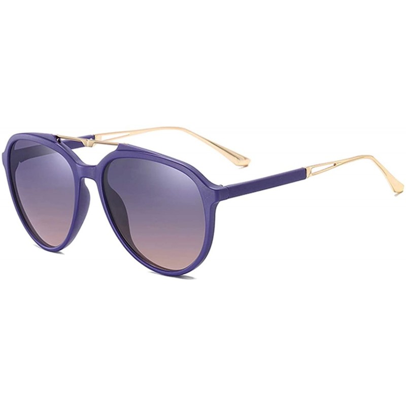 Aviator Polarized Aviator Sunglasses for Men Women UV Protection 8055 - Purple - CU195SCNKNS $10.63