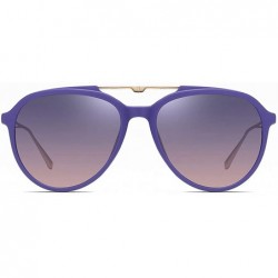 Aviator Polarized Aviator Sunglasses for Men Women UV Protection 8055 - Purple - CU195SCNKNS $10.63