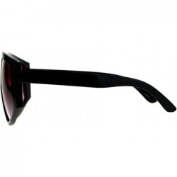Shield Super Oversized Goggle Style Sunglasses Arched Top Shield Fashion Shades - Black (Pink) - C018CU0L4OO $9.14