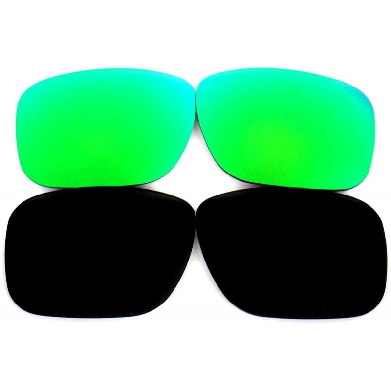 Oversized Replacement Lenses Holbrook Black&Emerald Green Color Polorized 2 Pairs-FREE S&H. - Black&green - CM127WJBZK7 $11.90