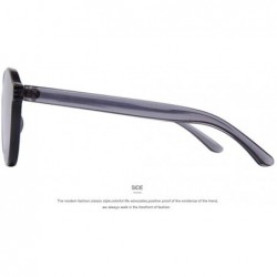 Aviator Fashion Women Cat Eye Shades Luxury Sun Glasses Integrated C01 Gray - C01 Gray - CN18XE0T7TO $9.72
