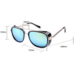 Goggle Classic steampunk sunglasses street style Men/Women Sunglasses Vintage goggle - Black/Silver - C718539TD8X $12.64