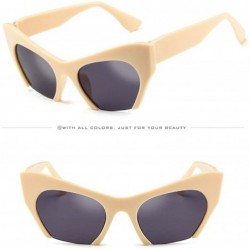 Goggle Unisex Fashion Eyewear Unique Sunglasses Cat Eye Vintage Glasses - Multicolor E - CM1970G46ZX $9.37