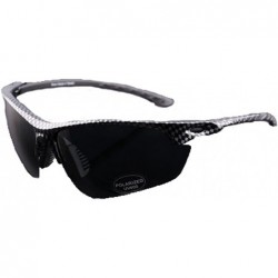 Sport Polarized Sunglasses Interchangeable Cycling Baseball - Black - CP184K6IH2M $62.50