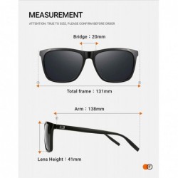 Aviator Polarized Sunglasses for Women Men Driving Rectangular Aluminum Sun Glasses UV 400 Protection - C118C0GETK9 $28.17