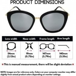 Oval Designer Inspired Handmade Acetate Cat Eye Oval Sunglasses with Quality UV CR39 Lens Gift Package - CN18R69ZEKT $46.26
