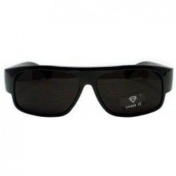 Rectangular Mens Black Sunglasses Flat Top Oval Rectangular Plastic Frame UV 400 - CN187C6S8C3 $8.56