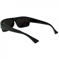 Rectangular Mens Black Sunglasses Flat Top Oval Rectangular Plastic Frame UV 400 - CN187C6S8C3 $8.56