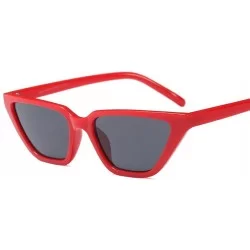 Cat Eye Vintage Cat Eye Sunglasses Tiny Retro Sun Glasses for Women Summer Accessories - Red - C818E7MSAKX $7.91