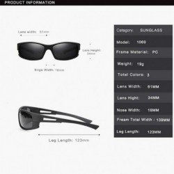 Rectangular Outdoor Polarized Sunglasses-Retro Aviator Shade Glasses-Unisex-Sturdy Frame - B - CW1905ZHTRH $41.93