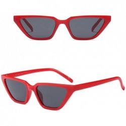 Cat Eye Vintage Cat Eye Sunglasses Tiny Retro Sun Glasses for Women Summer Accessories - Red - C818E7MSAKX $7.91