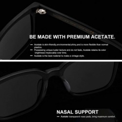 Rectangular rectangular Polarized Sunglasses Unisex Memory-Acetate Frame Luxury Sun Glasses For Men/Women tl3009 - C118WMEUAN...