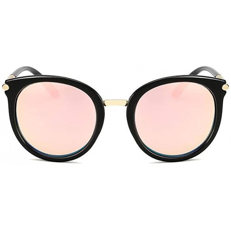 Round Vintage Round Polarized Sunglasses for Women Classic Retro Designer Style - Pink - CN18X7XMNI2 $11.23