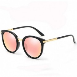 Round Vintage Round Polarized Sunglasses for Women Classic Retro Designer Style - Pink - CN18X7XMNI2 $11.23