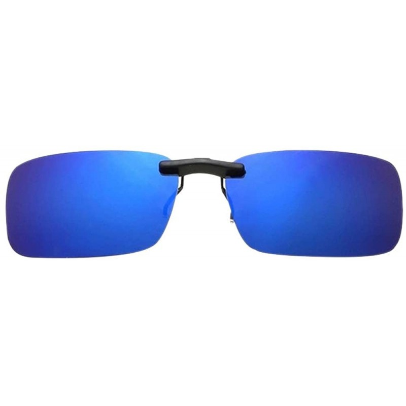 Goggle Clip on Polarised Sunglasses UV400 Fit over Prescription Eyeglasses - Blue - CQ18RD6E2YO $10.17