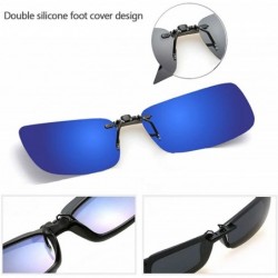 Goggle Clip on Polarised Sunglasses UV400 Fit over Prescription Eyeglasses - Blue - CQ18RD6E2YO $10.17