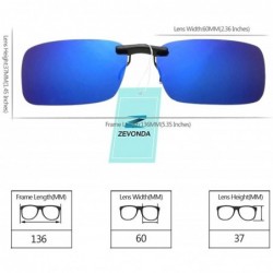 Goggle Clip on Polarised Sunglasses UV400 Fit over Prescription Eyeglasses - Blue - CQ18RD6E2YO $10.17