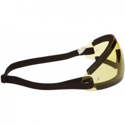 Sport Wrap Around Sunglasses - Black Frame/Yellow Lens - C7111KM1M5V $14.10