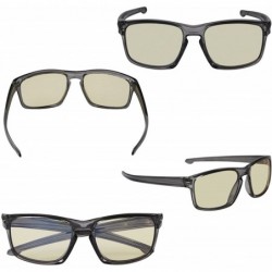 Wayfarer Polarized Wayfarer Sunglasses Computer Readers Glasses of Anti Blue Light - Transparent Grey/Yellow - CQ18E5MR4YD $1...