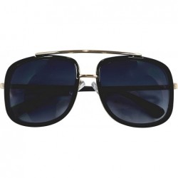 Wayfarer PERFECT MATCH MEN WOMEN CLASSIC PILOT SUNGLASSES - Black Gold - C818H5NK8LT $7.70